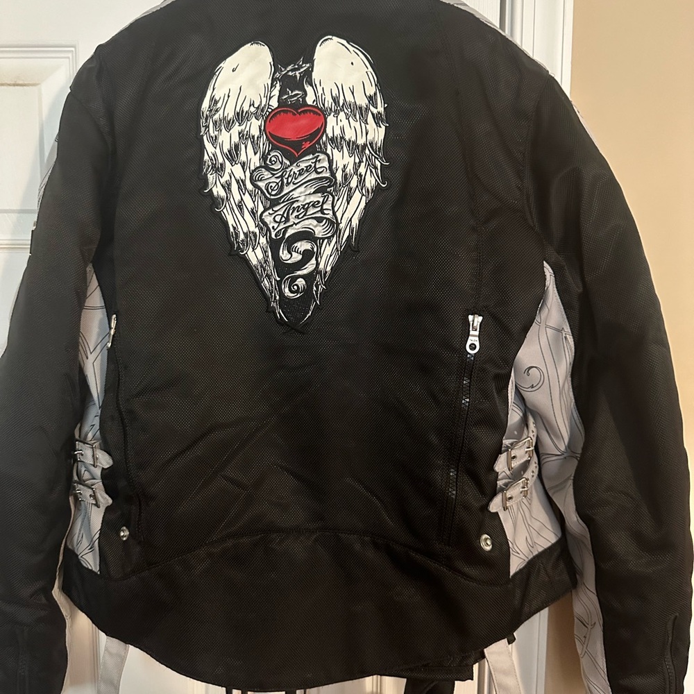 Ladies Black Icon Hella Street Angel Riding Jacket and Chaps Size L